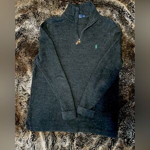 Polo Ralph Lauren-Half Zip Pullover-Charcoal Grey-Size: Small (men’s)
